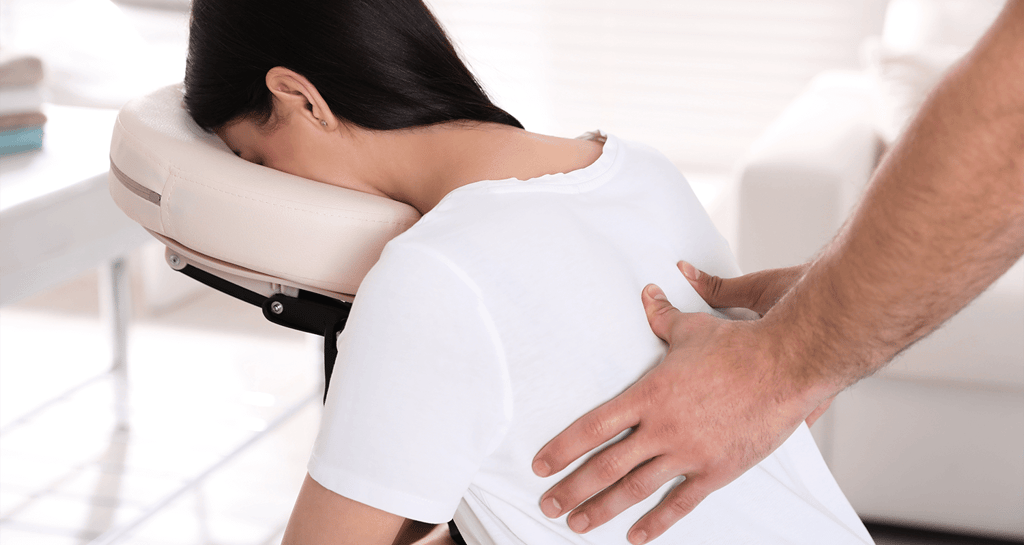 Chair massage at Mowbray Marketplace