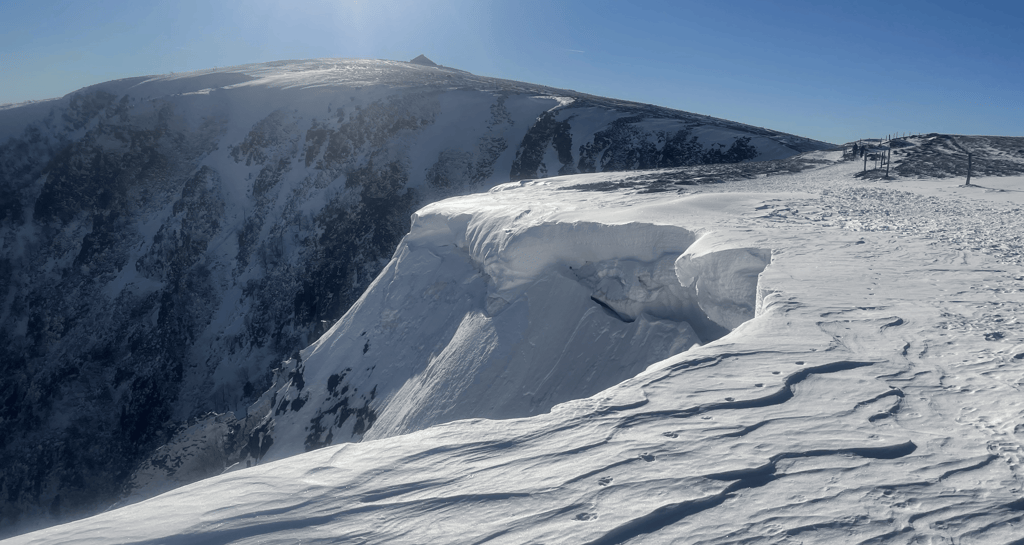 soleil corniche neige sommet du Hohneck