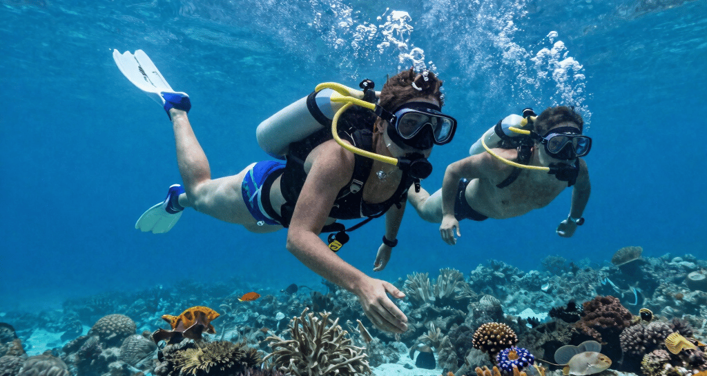 An angler proudly holding a freshly caught fish on a sport fishing boat.