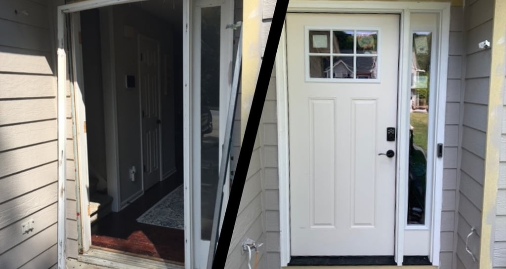 Residential entry door system replacement