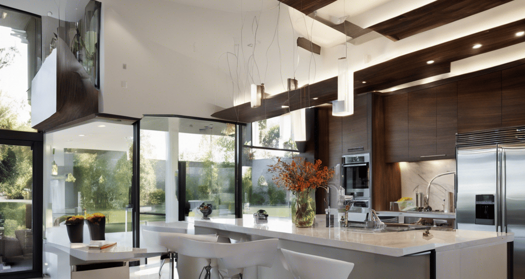 The sun is setting in the dark sky