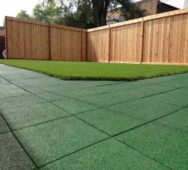 placa de borracha verde 50x50cm 20mm playground parquinho brinquedoteca ecologico