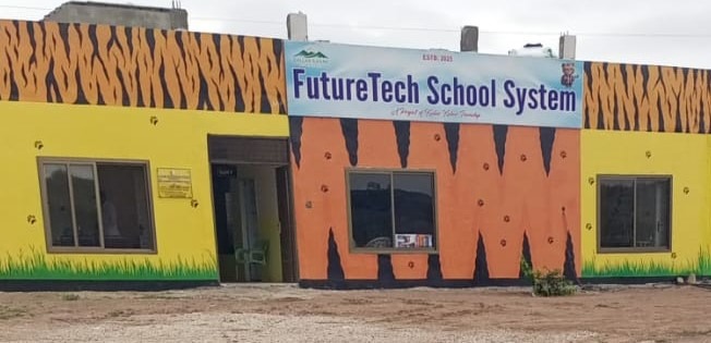 School Facade - Tiger Theme - Future Tech School System - Kallar Kahar Township