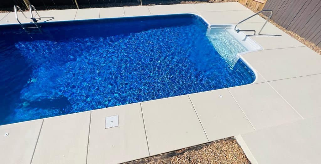 a pool with a pool and a swimming pool