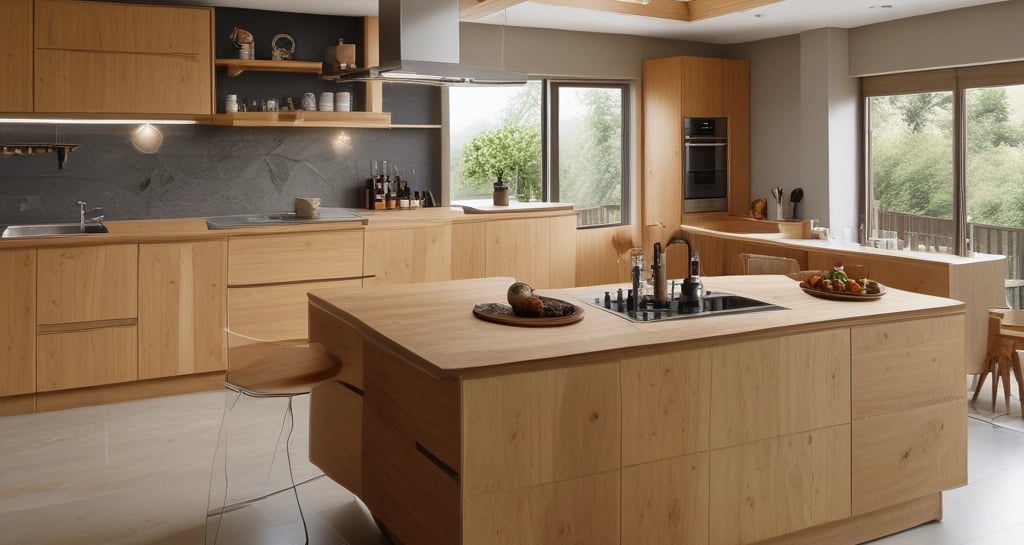 Workshop scene showing skilled hands shaping a wooden door frame with traditional tools.