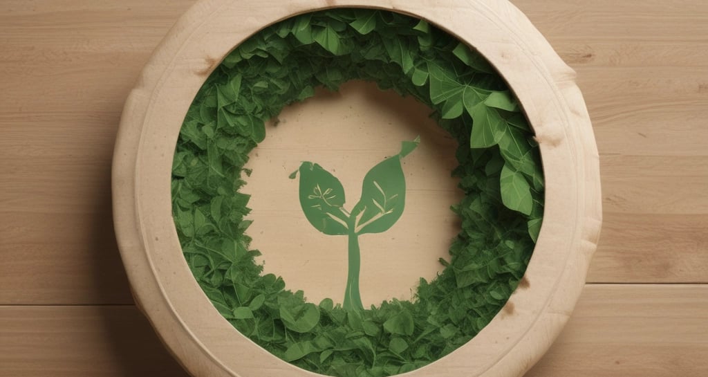 Close-up of recyclable corrugated box material stacked neatly in the factory.