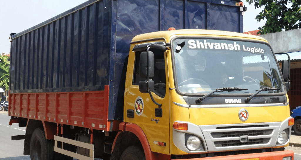 A Tata Ace truck loaded and ready for a short haul delivery on a sunny day.