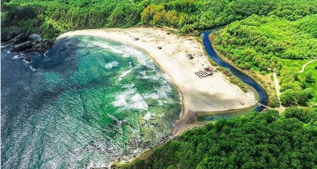 Silistar beach Bulgaria Black Sea, birdeye view