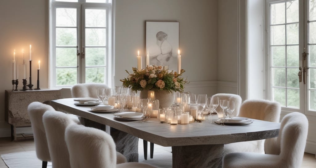 A small reading nook by a window with light beige cushions, a wooden side table, and soft natural light.