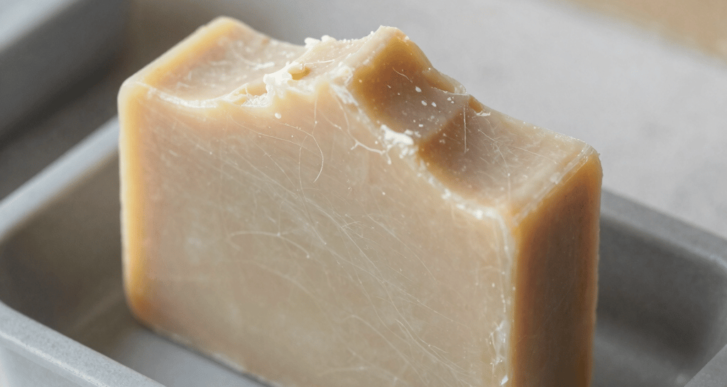 A collection of colorful Savonalpin soaps arranged on a natural linen cloth.