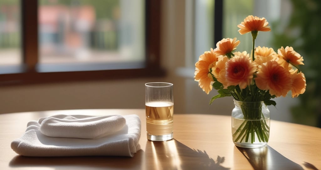 A sunny urban street scene with a wide sidewalk and a building on the left displaying a sign for a property management company. Trees with lush green foliage provide shade further down the street. Several vehicles, including cars and a truck, are parked or driving on the road. A sign indicating a loading zone is visible, and the sky is clear and blue.