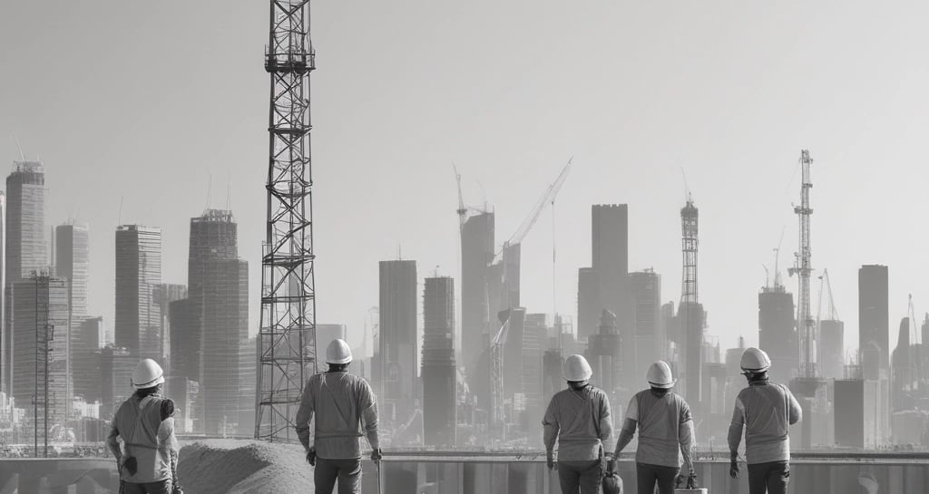 A satisfied client reviewing project results with a contractor.