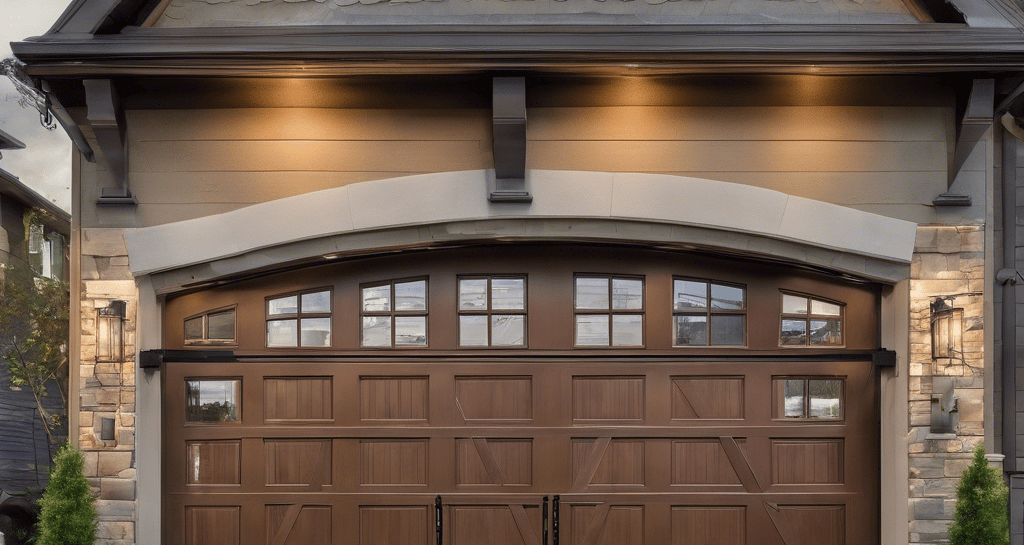 brown wooden framed glass door