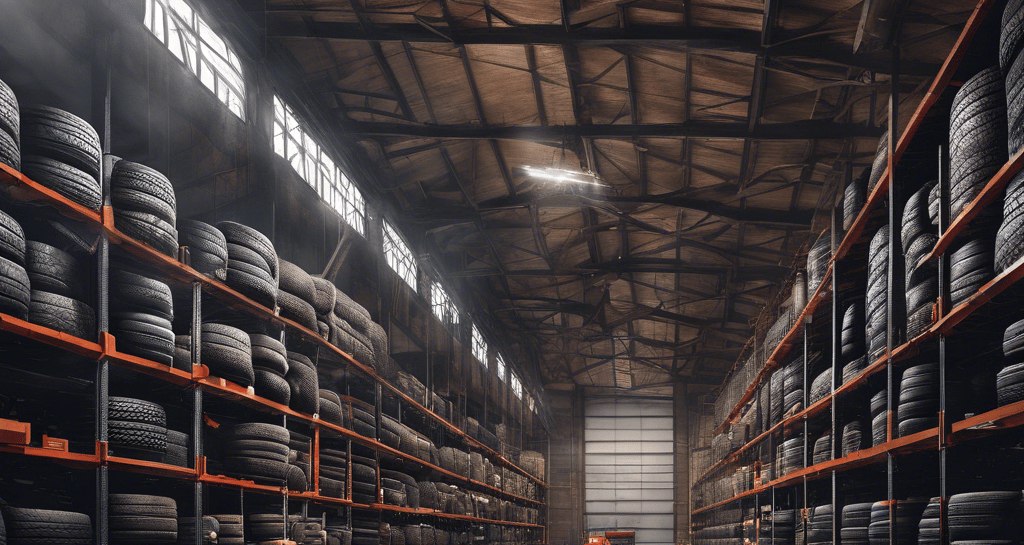 almacen con inventario y disponibilidad de llantas y equipo