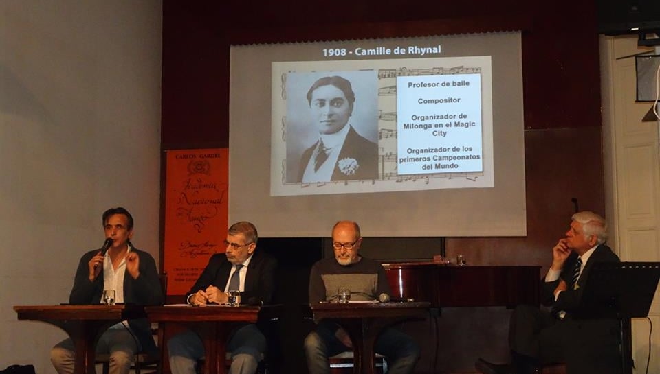 Marcelo Castelo en el Congreso de la Academia Nacional del Tango
