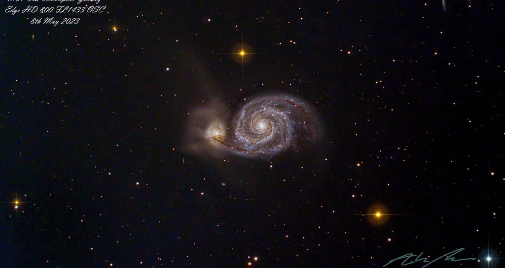 Whirlpool Galaxy Eating its Neighbor