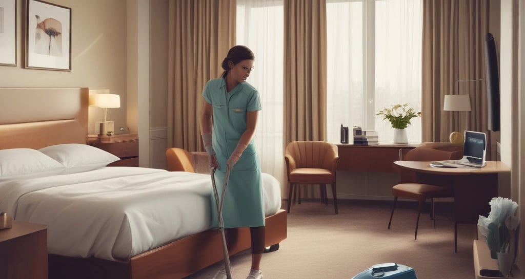 A satisfied customer enjoying a clean space.