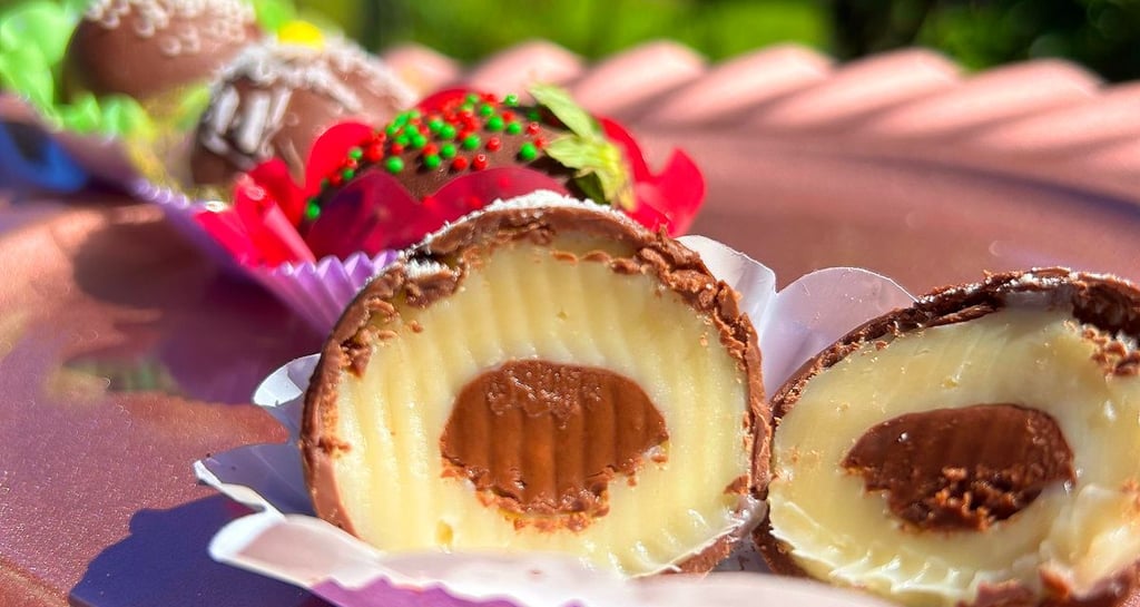 Bombom recheado com ninho e nutella