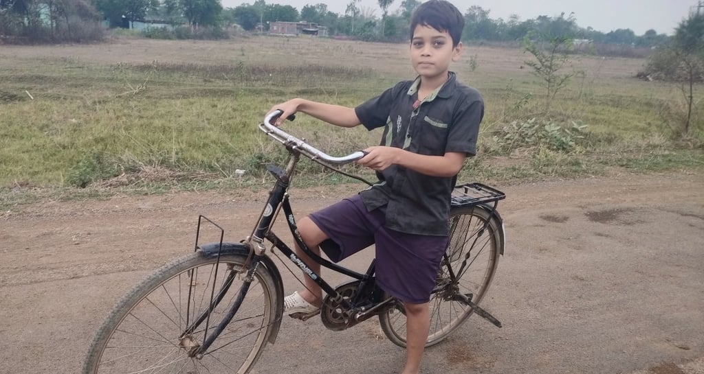 Image of Shivam with cycle