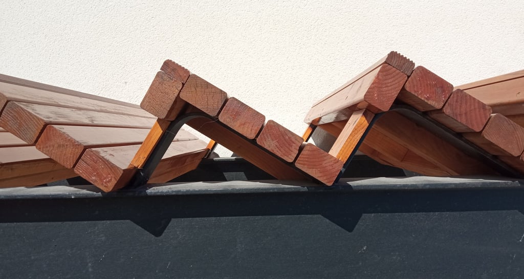 escalier d'extérieur en bois