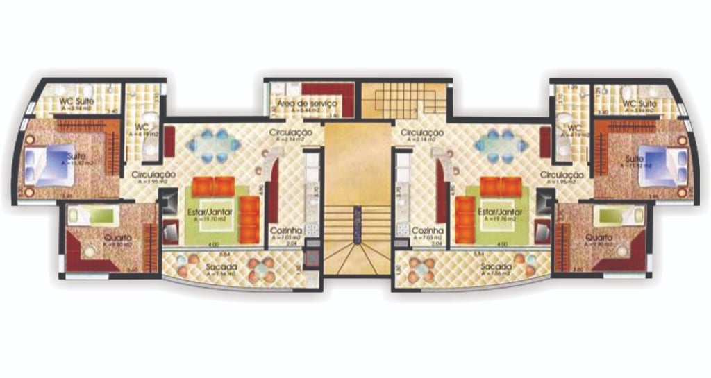 Planta empreendimento Las Palmas na cidade de Pelotas. Construtora Valori Empreendimentos