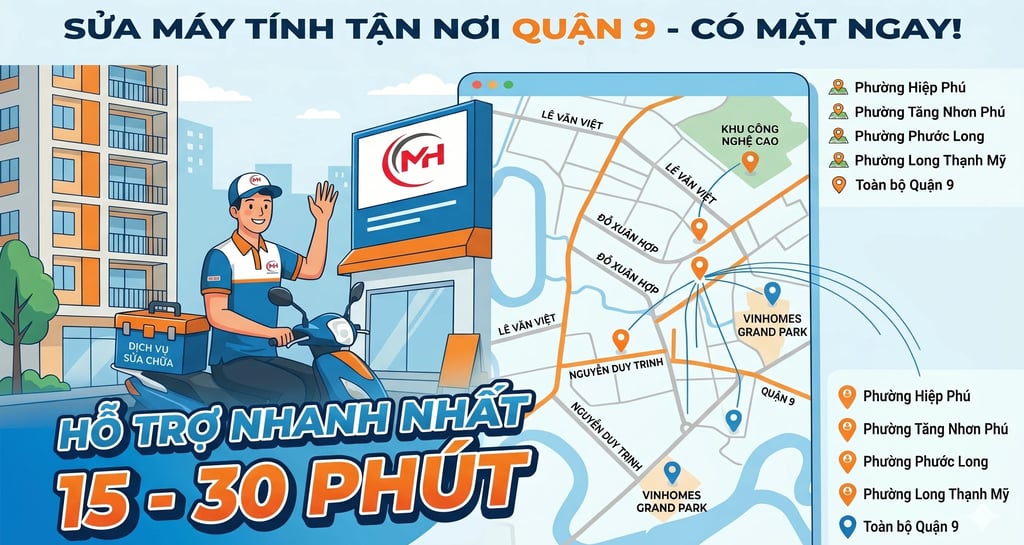 sửa máy tính, cài win tại nhà quận 9