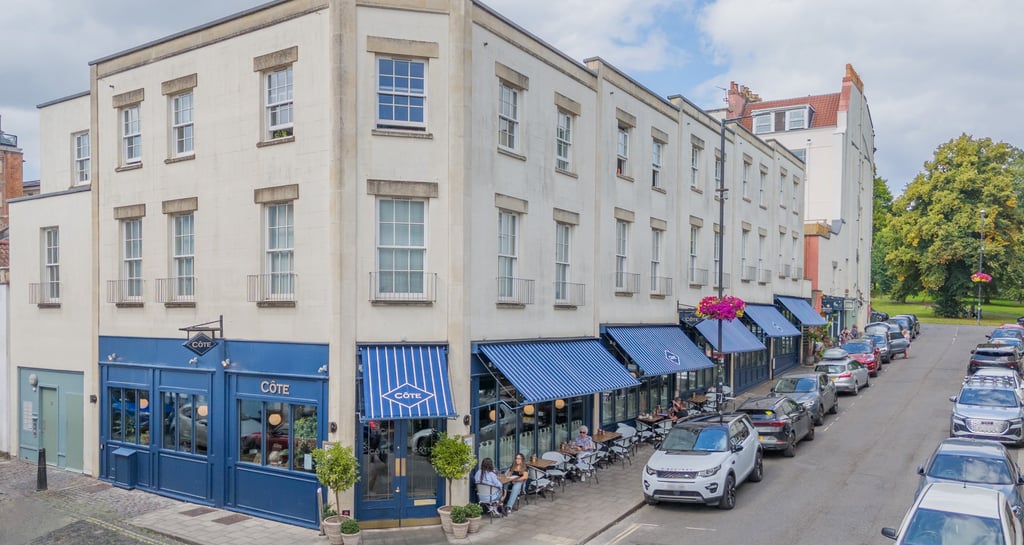 an elevated view of a restaurant in Bristol
