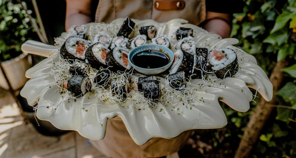Sushi gourmet para eventos en Málaga. Originalidad, frescura y presentación impecable con La Santa