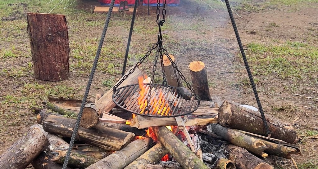 Campfire on the mountain