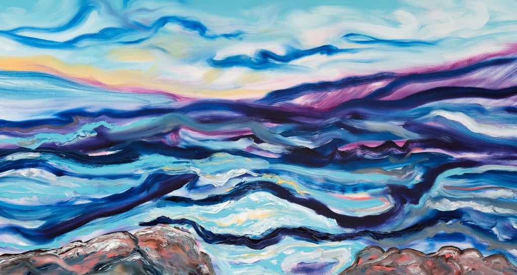 Purple Wave 2020 Oil on Canvas