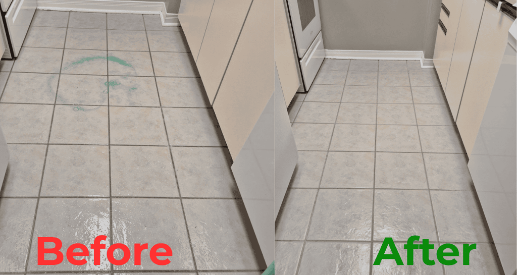 Before and after restoration-level cleaning in Durham Region