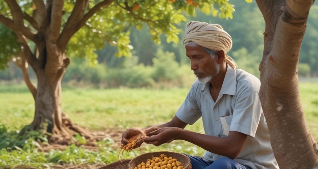 Smiling women from the village proudly displaying baskets of freshly harvested ingredients.