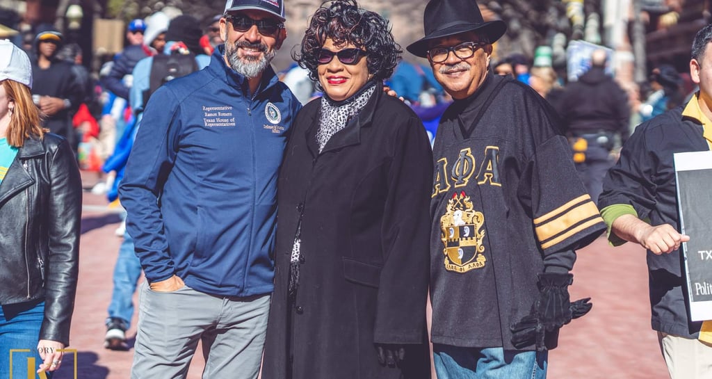 a group of people standing in a park for GFW MLK Jr. Community Event