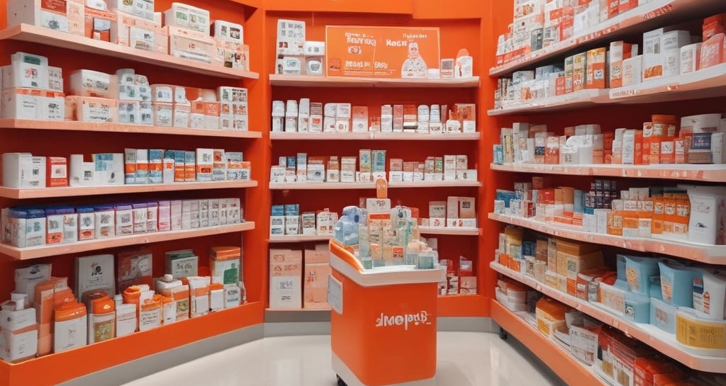 An inviting storefront with the shop.produtos logo and a glimpse of the diverse products inside.