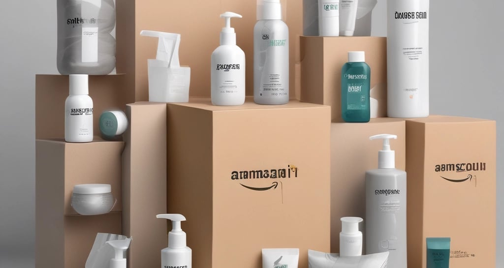 A vibrant display of assorted high-quality products neatly arranged on wooden shelves.