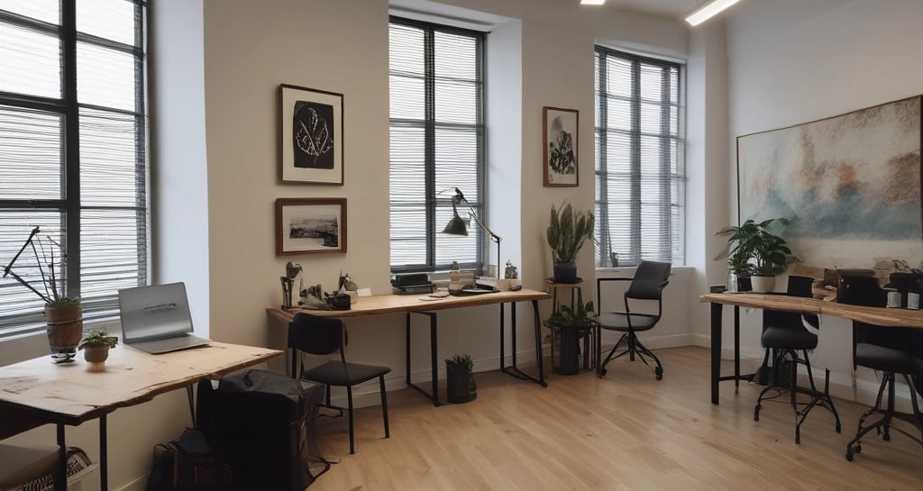A bright, inviting workspace with coaching materials and a welcoming atmosphere.