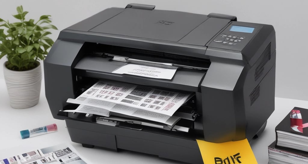 Various printing machines displayed in a modern setup.