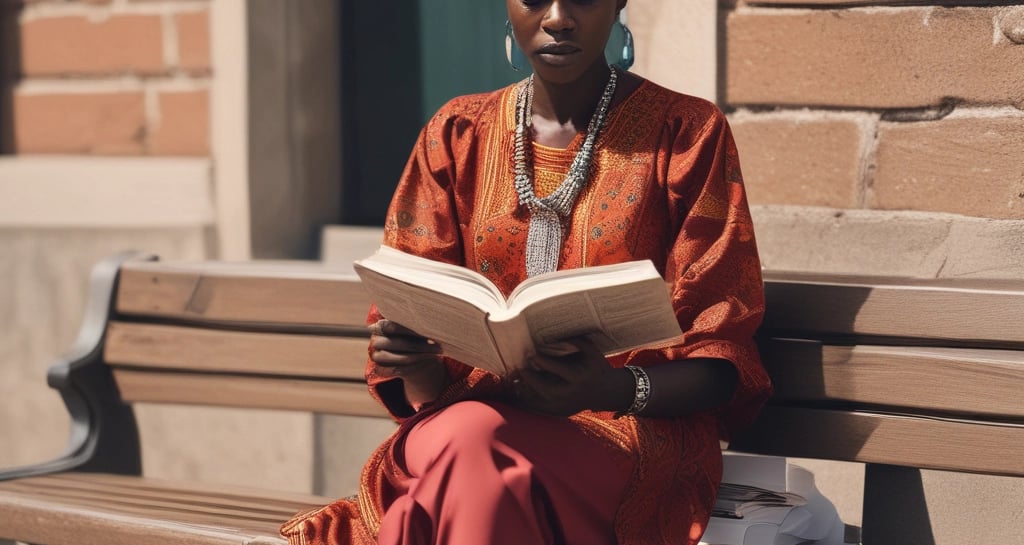 A person is sitting on a stone bench holding a red book or magazine that says 'WESTMONT'. The background features a classical building with large windows and some greenery.