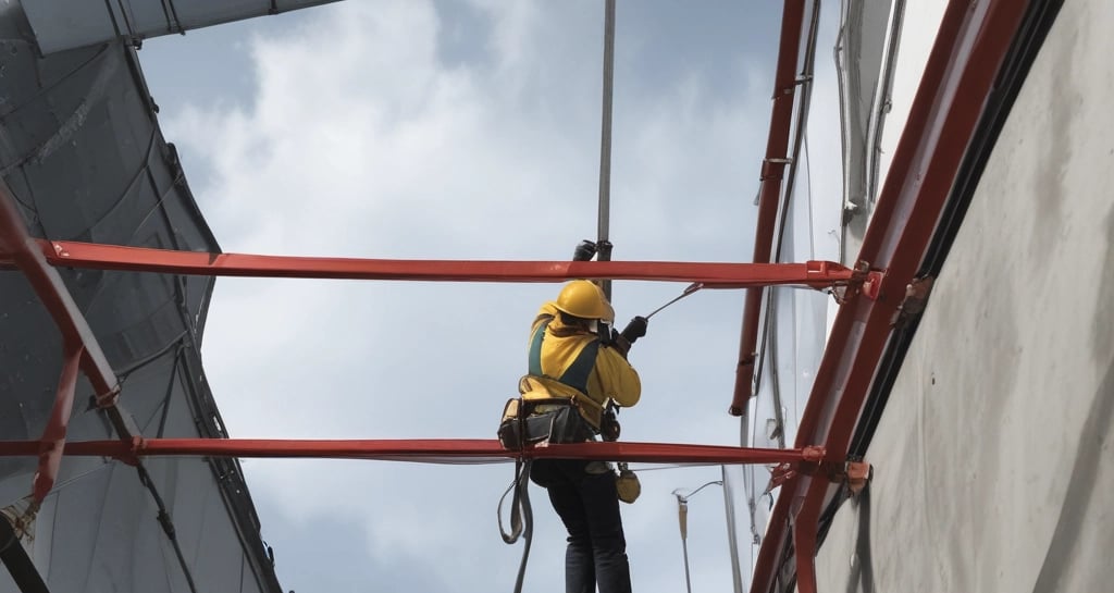 A non-destructive testing setup in action.