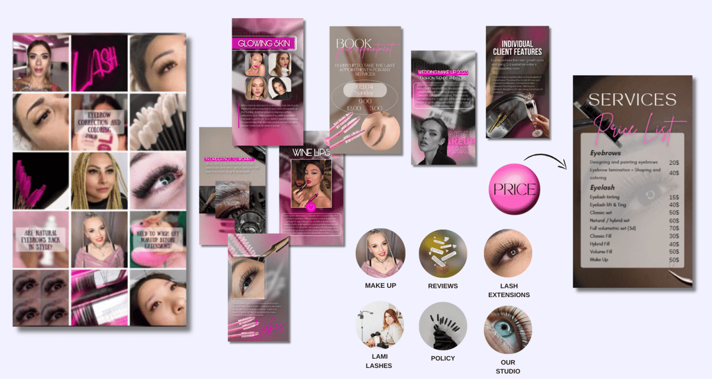 Visual content calendar overview showing planned posts, Reels, and Stories for social media strategy