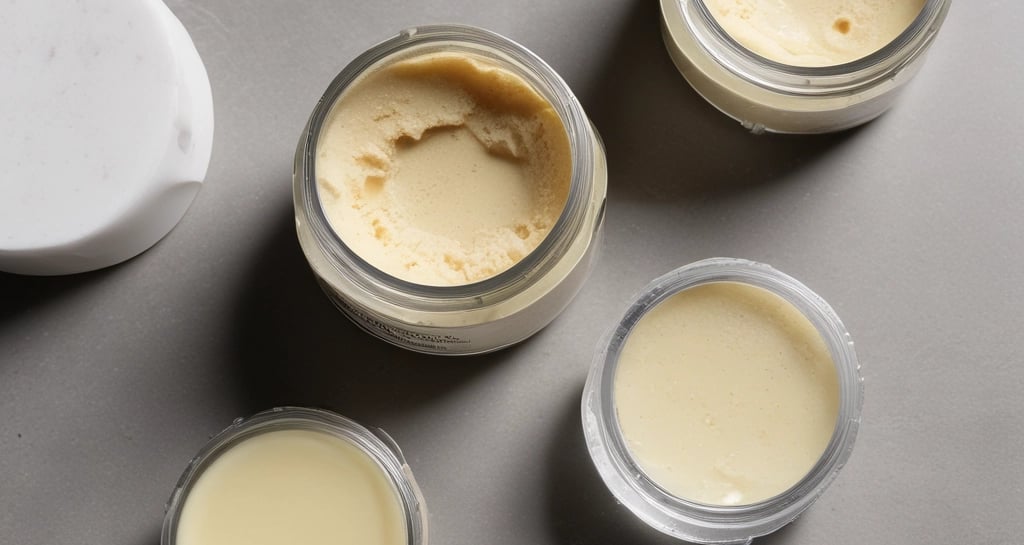 A beautifully arranged display of pureverve botanicals lip care products.