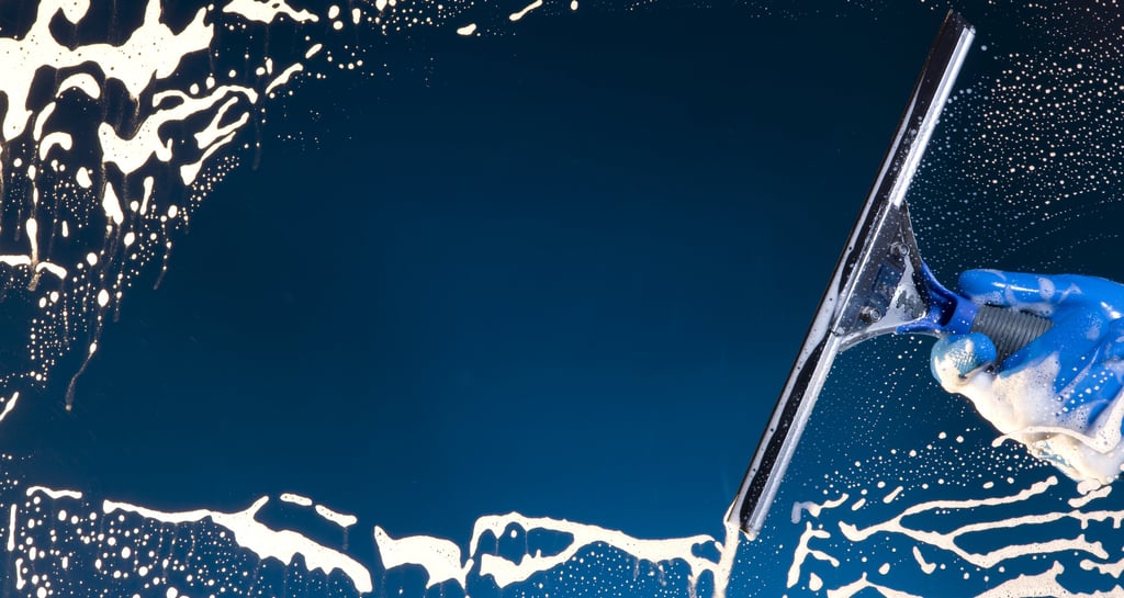 squeegee washing windows