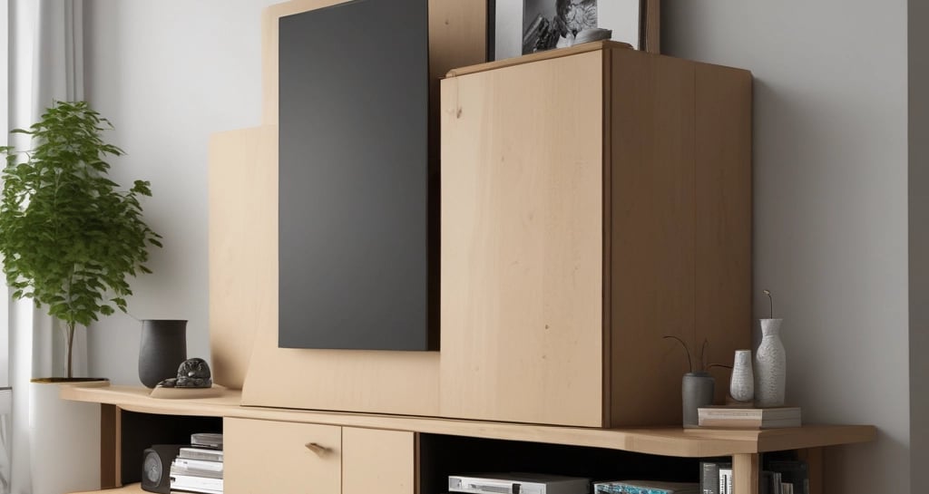 An artisan working on a custom furniture piece in a workshop.