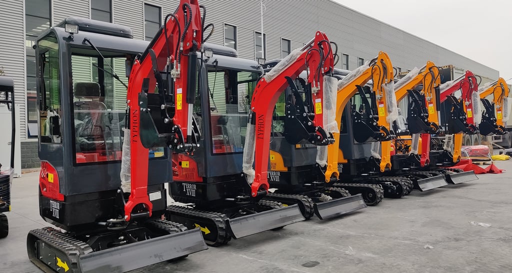 mini diggers on sale at Tiny Excavator