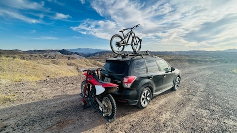 Traversing desert, Western, USA