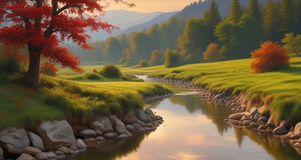 A stylish bedroom featuring elegant decor and soft bedding.