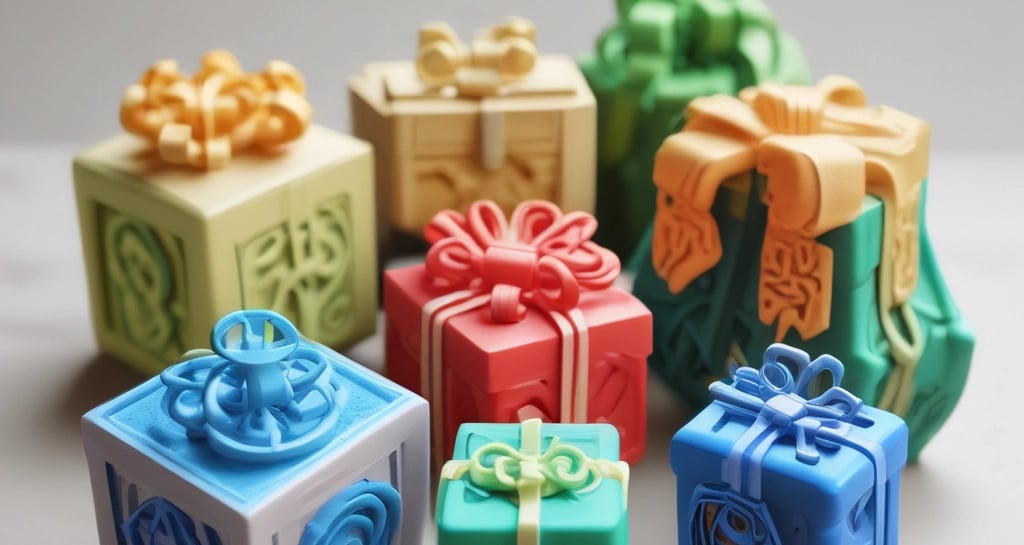 A display of personalized wedding gifts crafted with care.