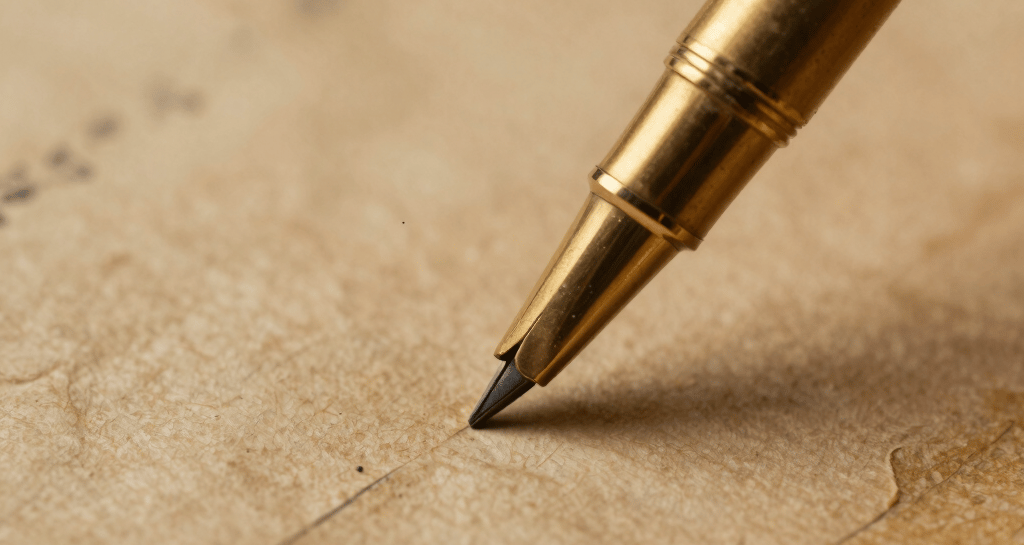 A close-up of a warm, aged copper coin resting on a textured wooden surface, symbolizing ancient wisdom.