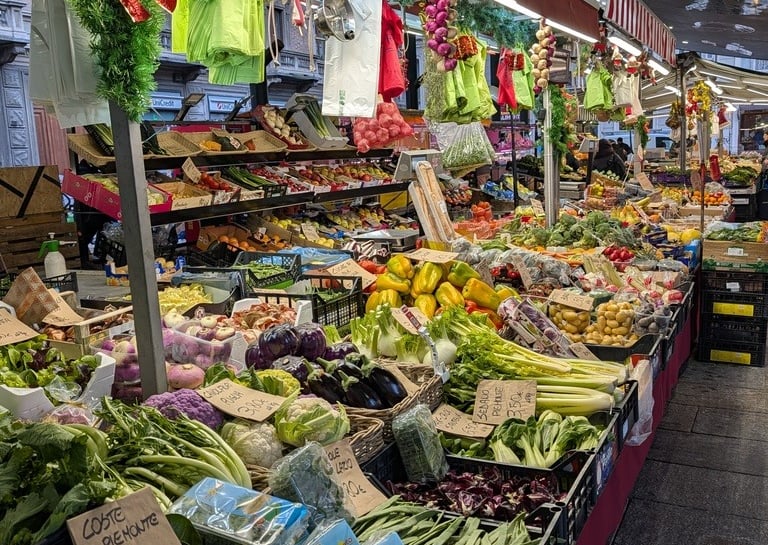 Food market in Torino