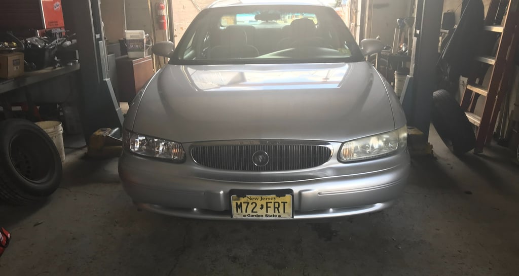 Car that had a bumper, and headlight replaced and frame work completed.